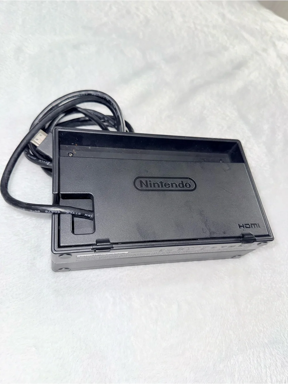 Nintendo Black Switch Dock with Attached HDMI Cable